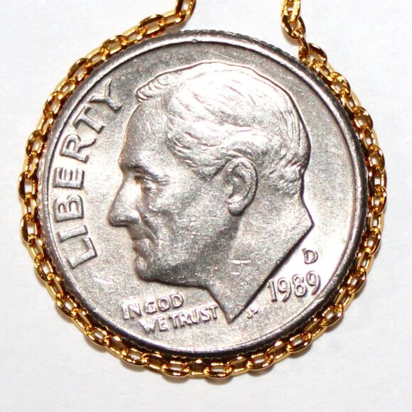 Sterling Silver Gold Tone To The Moon And Back Necklace - Picture 4 of 7